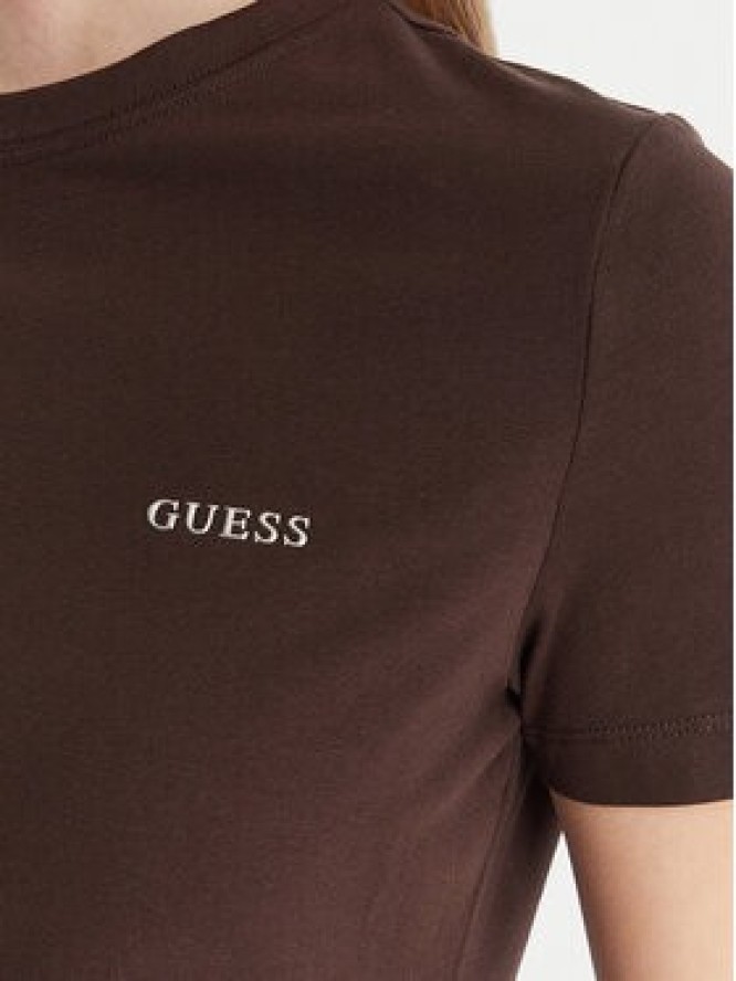 Guess T-Shirt V6RI07 J1314 Brązowy Regular Fit