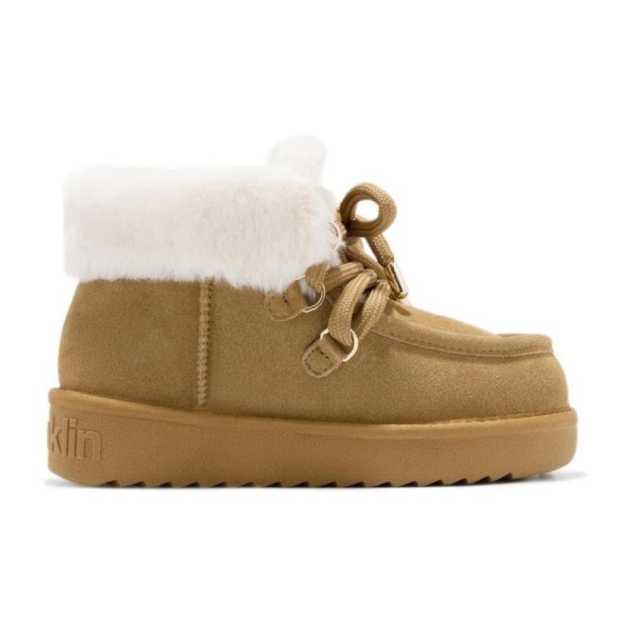 Buty zimowe damskie D.Franklin Nordic Mid Fur DFSH375006-TAN