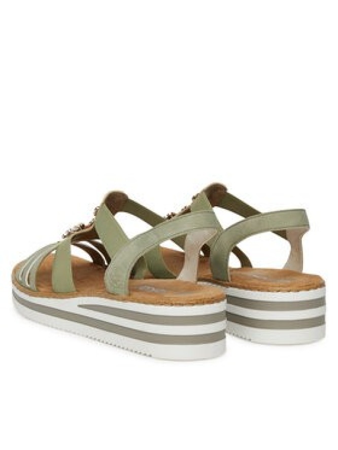 Rieker Sandały V0245-52 Zielony