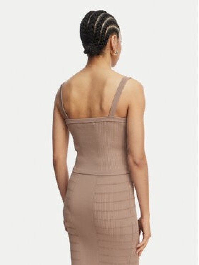 Guess Top W5YR10 Z0130 Brązowy Regular Fit
