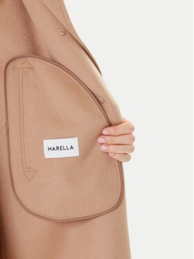 Marella Płaszcz wełniany Good 2523016031 Beżowy Regular Fit