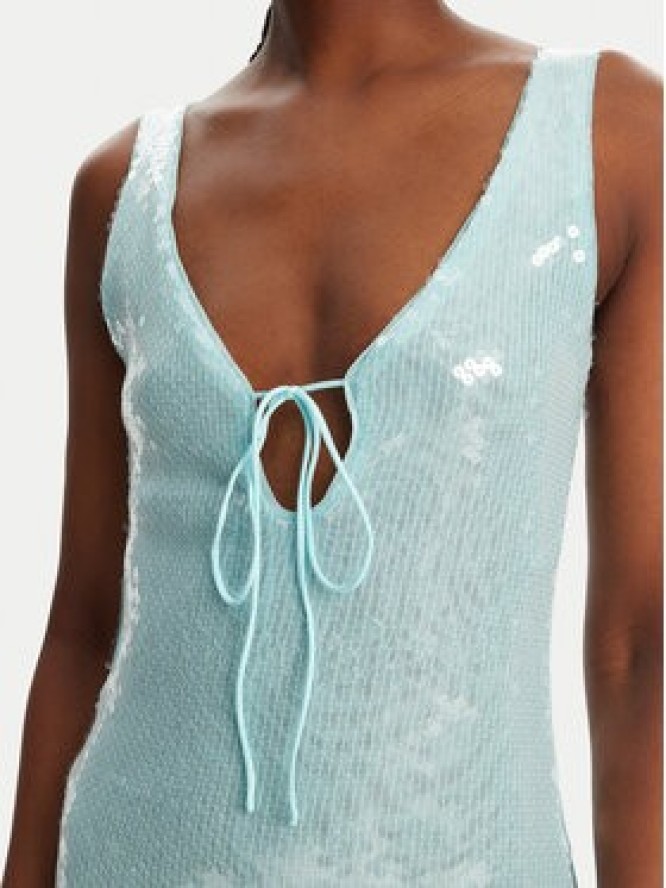 Bardot Sukienka koktajlowa Isha Sequin 59272DB Turkusowy Slim Fit