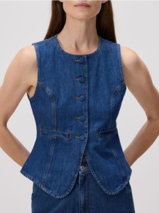 Jeansowa kamizelka - niebieski