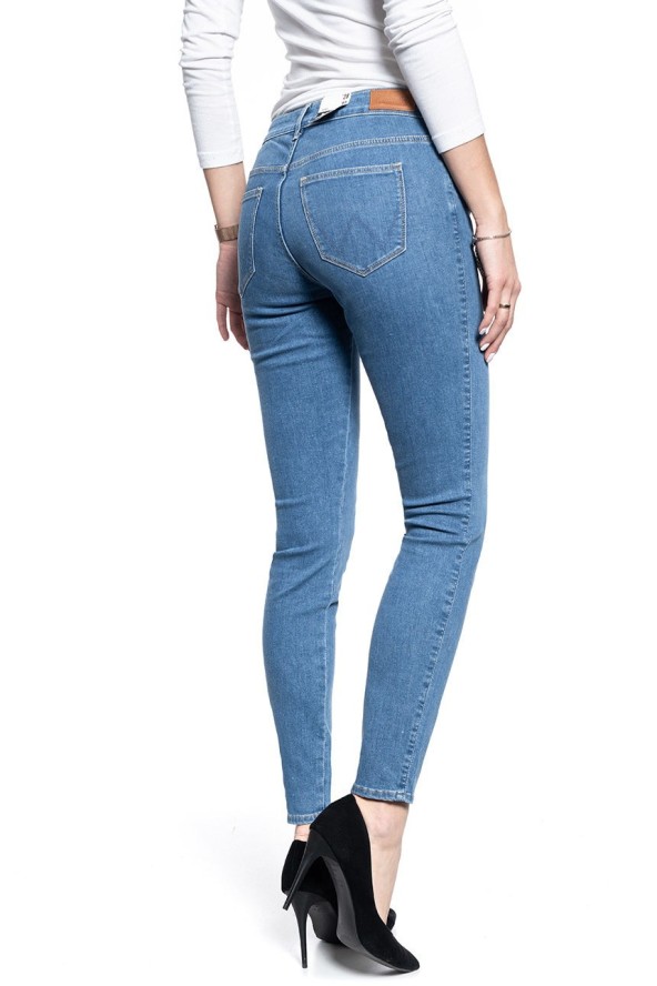 SPODNIE DMASKIE WRANGLER SKINNY LIGHT MY FIRE W28KJM78G 112128284