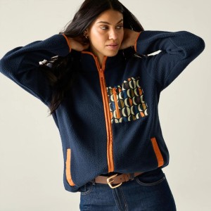 Orla Kiely Printed Borg Full Zip Fleece