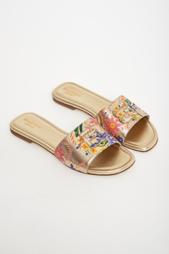 Klapki damskie skórzane BALDININI