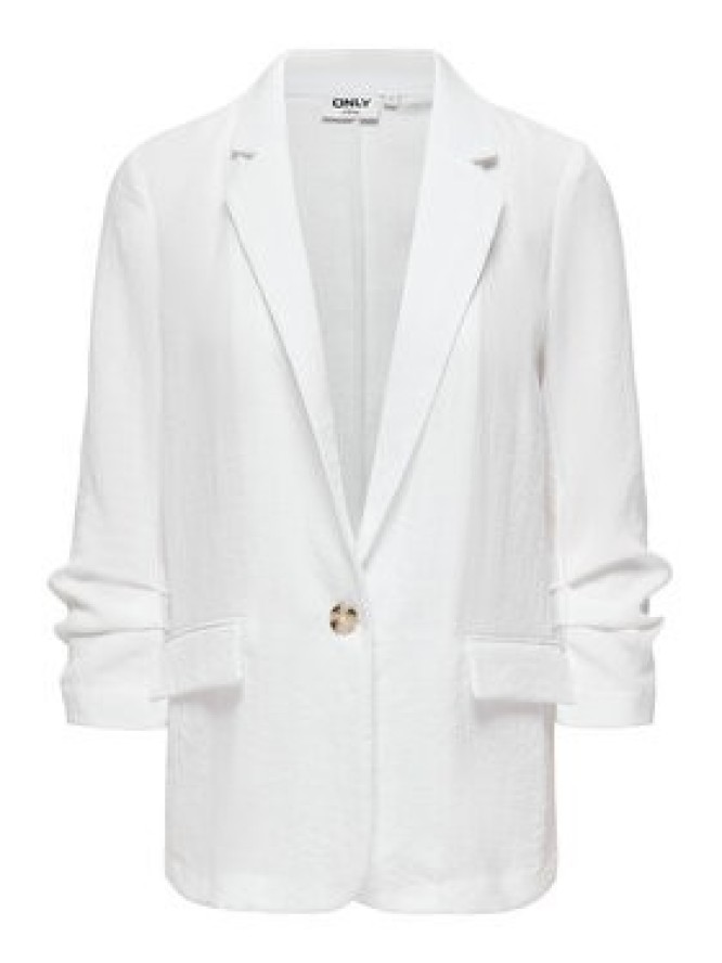 ONLY Marynarka Lita 15370275 Biały Regular Fit