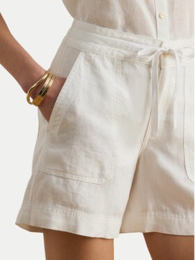 LAUREN RALPH LAUREN Szorty materiałowe 200P13694001 Biały Regular Fit