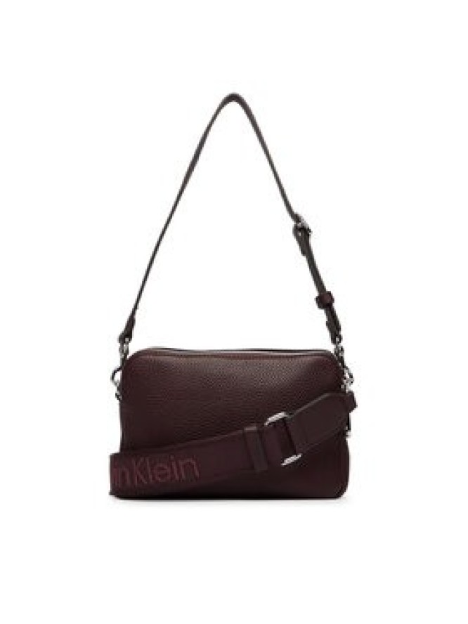 Calvin Klein Torebka Webbing 2X Strap Camera Bag LV04F3656G Brązowy