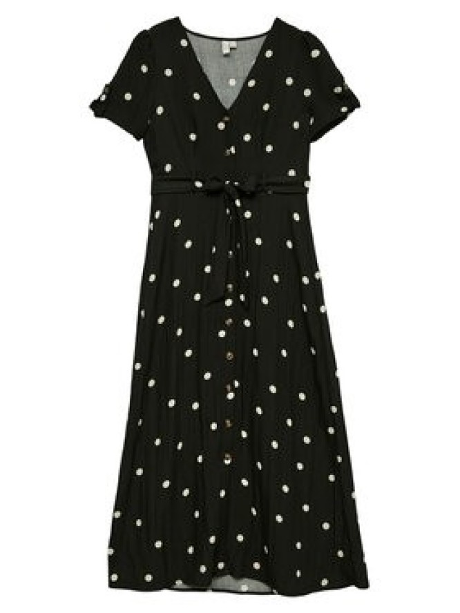 Vero Moda Sukienka koszulowa Joan 10343501 Czarny Regular Fit