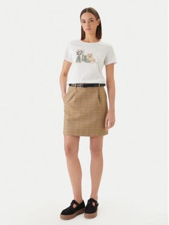 Barbour T-Shirt Brambles LTS0712WH11 Biały Regular Fit