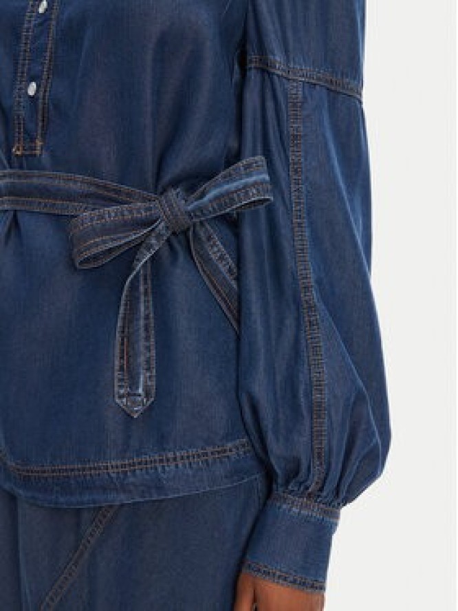 Munthe Koszula jeansowa Pikine 252101525207 Niebieski Regular Fit