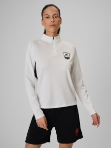 4F Bluza piłkarska regular szybkoschnąca damska - biała XL