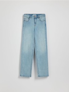 Spodnie z dekoracyjną różą - niebieski