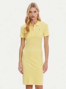 Tommy Hilfiger Sukienka codzienna WW0WW43228 Żółty Slim Fit
