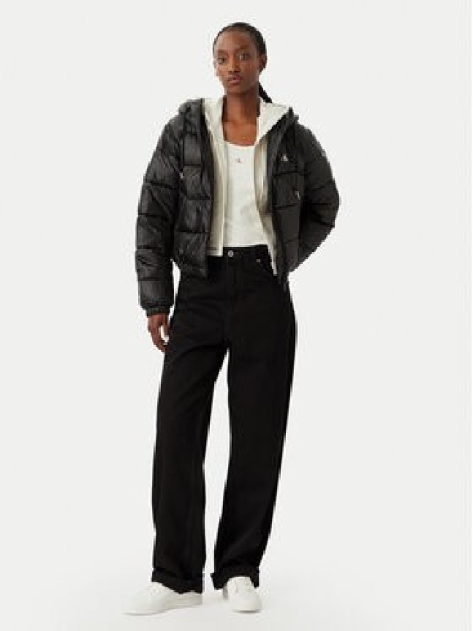 Calvin Klein Jeans Kurtka zimowa LV047G507G Czarny Cropp Fit