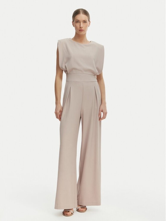 Rinascimento Kombinezon CFC0127546003 Beżowy Wide Leg