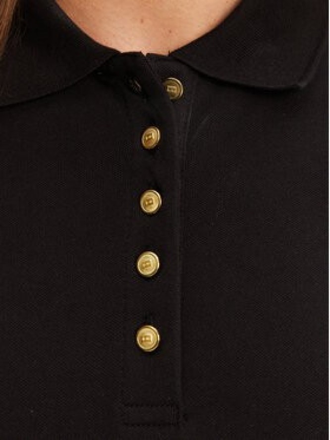Tommy Hilfiger Polo Gold Button WW0WW45768 Czarny Slim Fit