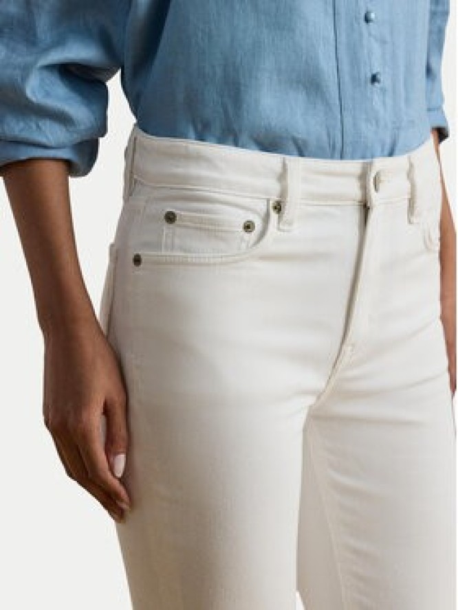 LAUREN RALPH LAUREN Jeansy 200926081001 Biały Bootcut Fit