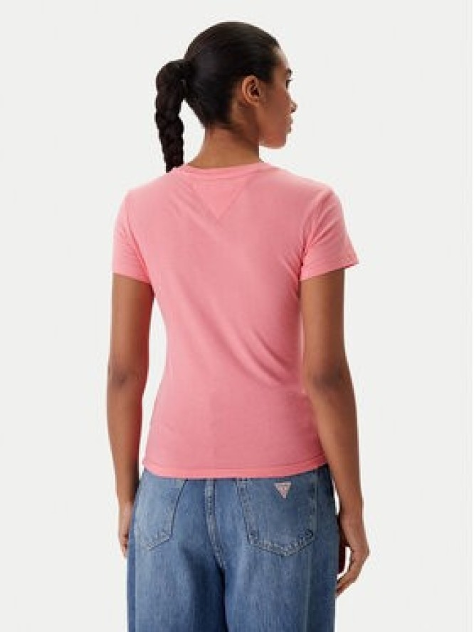 Tommy Jeans T-Shirt DW0DW22273 Różowy Slim Fit