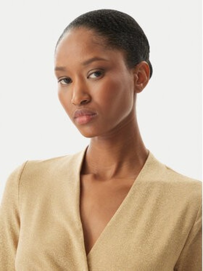 Rinascimento Sukienka koktajlowa CFC0122980003 Złoty Regular Fit