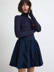 Spódnica mini bombka - granatowy
