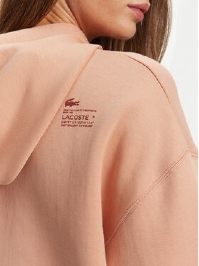Lacoste Bluza SF0281 Pomarańczowy Loose Fit