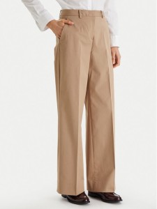 Tommy Hilfiger Spodnie materiałowe WW0WW49471 Beżowy Wide Leg