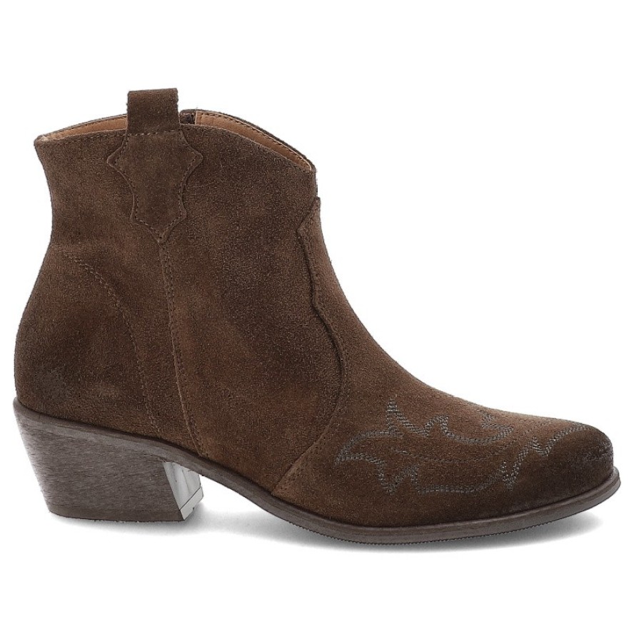 Brązowe Botki Armodo Stylowe Kowbojki Damskie