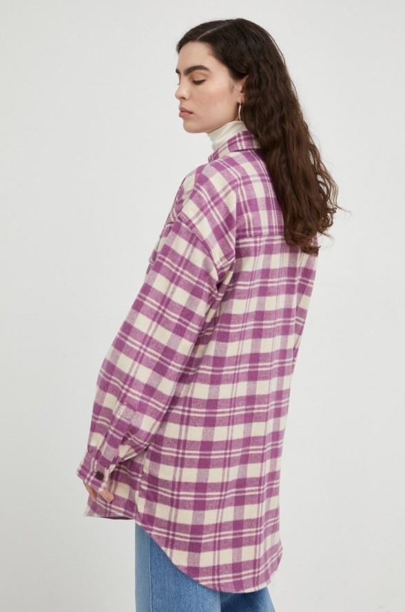 LEE 90S WORKWEAR OVERSHIRT DAMSKA KOSZULA DARK PLUM L46VAU33 112321189