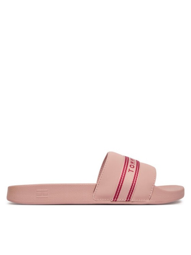 Tommy Hilfiger Klapki Logo Tape Webbing FW0FW09359 Różowy