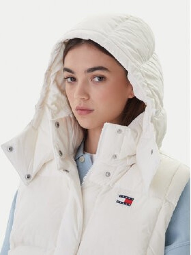 Tommy Jeans Bezrękawnik Tjw Alaska Grid Down Vest DW0DW21627 Écru Regular Fit