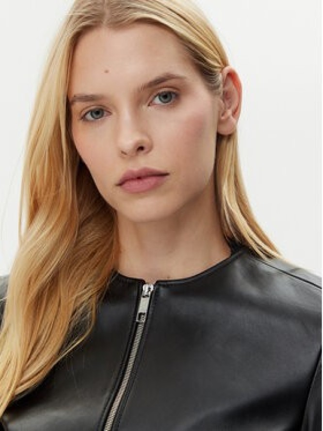 BOSS Kurtka skórzana Sadenita 50531325 Czarny Regular Fit