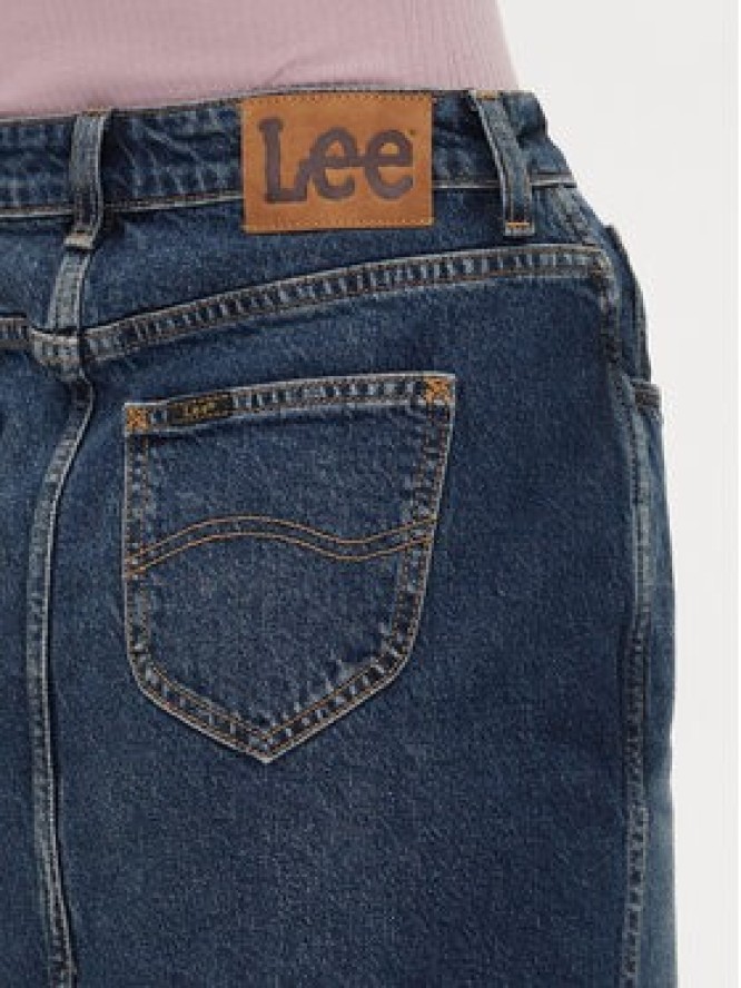 Lee Spódnica jeansowa 112355270 Granatowy Regular Fit