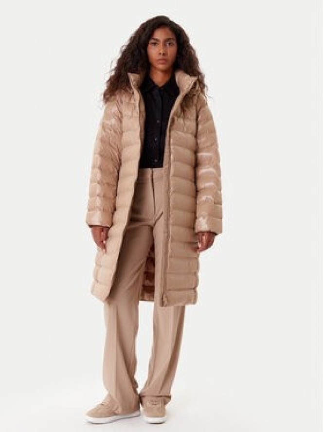 Calvin Klein Kurtka zimowa LV044D543G Beżowy Slim Fit