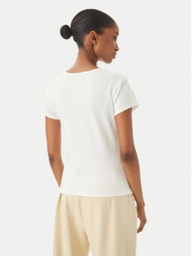 Tommy Hilfiger T-Shirt WW0WW48710 Kremowy Slim Fit