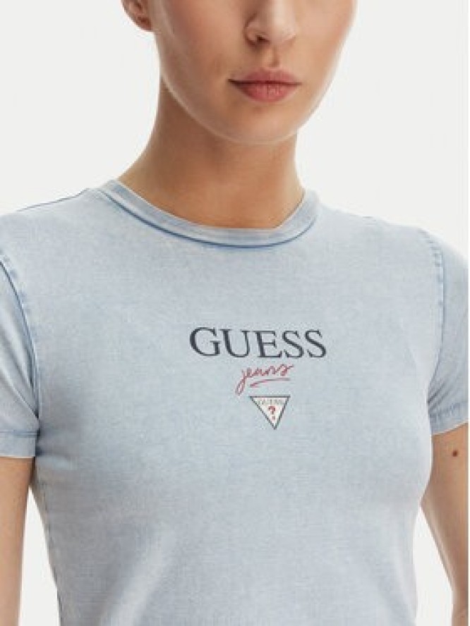 Guess Jeans T-Shirt W6GIA6 KCTL1 Niebieski Slim Fit