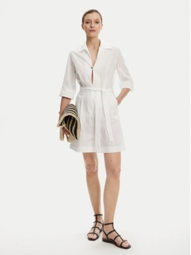 Max Mara Beachwear Kombinezon Canard 2516241019 Biały Regular Fit