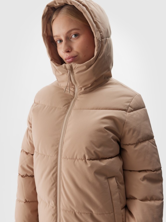 4F Kurtka puchowa z wypełnieniem syntetycznym damska - beżowa S