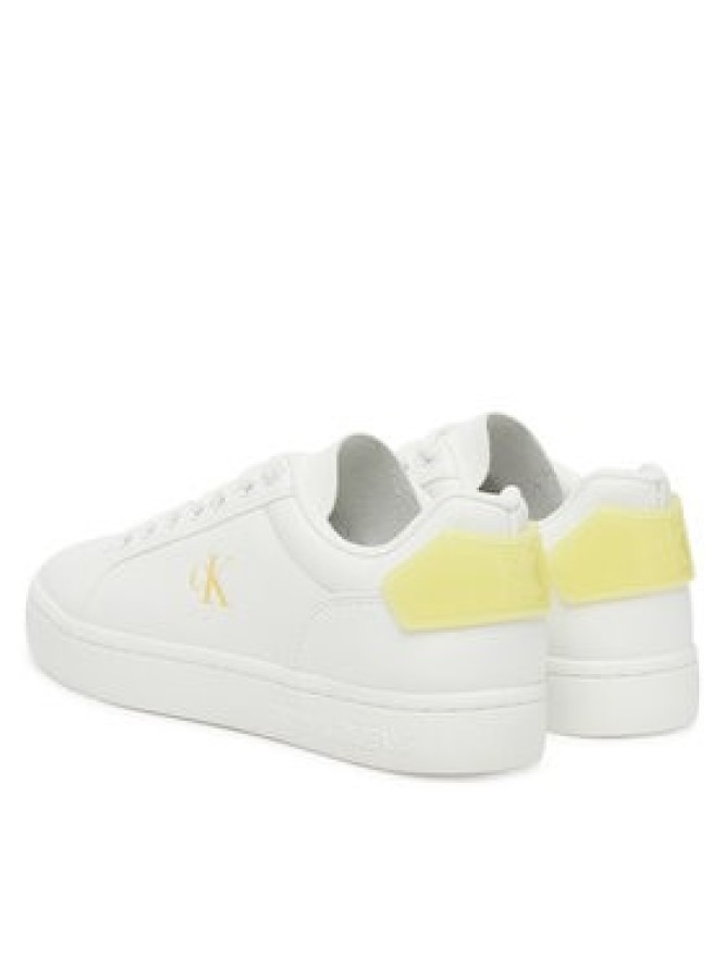 Calvin Klein Jeans Sneakersy Classic Cupsole Ru Patch Lth Wn YW0YW01845 Biały