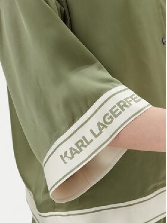 KARL LAGERFELD Koszula A2W11037 Zielony Relaxed Fit