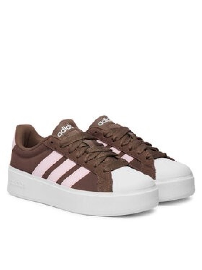 adidas Sneakersy Streettalk Bold Shoes KJ9946 Brązowy