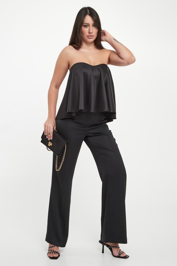 Top damski gorsetowy z satyny TWINSET