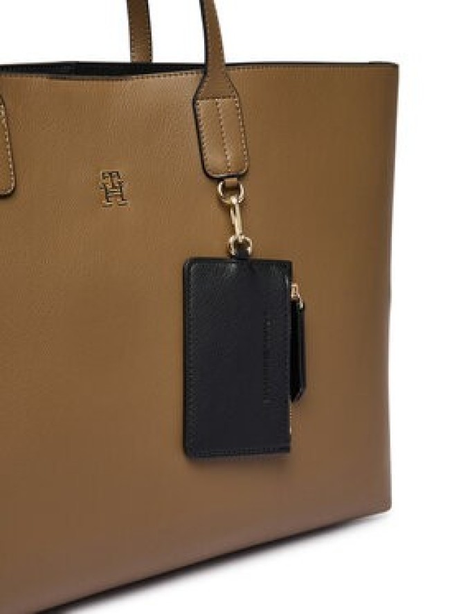 Tommy Hilfiger Torebka Th Icon Tote AW0AW18173 Brązowy
