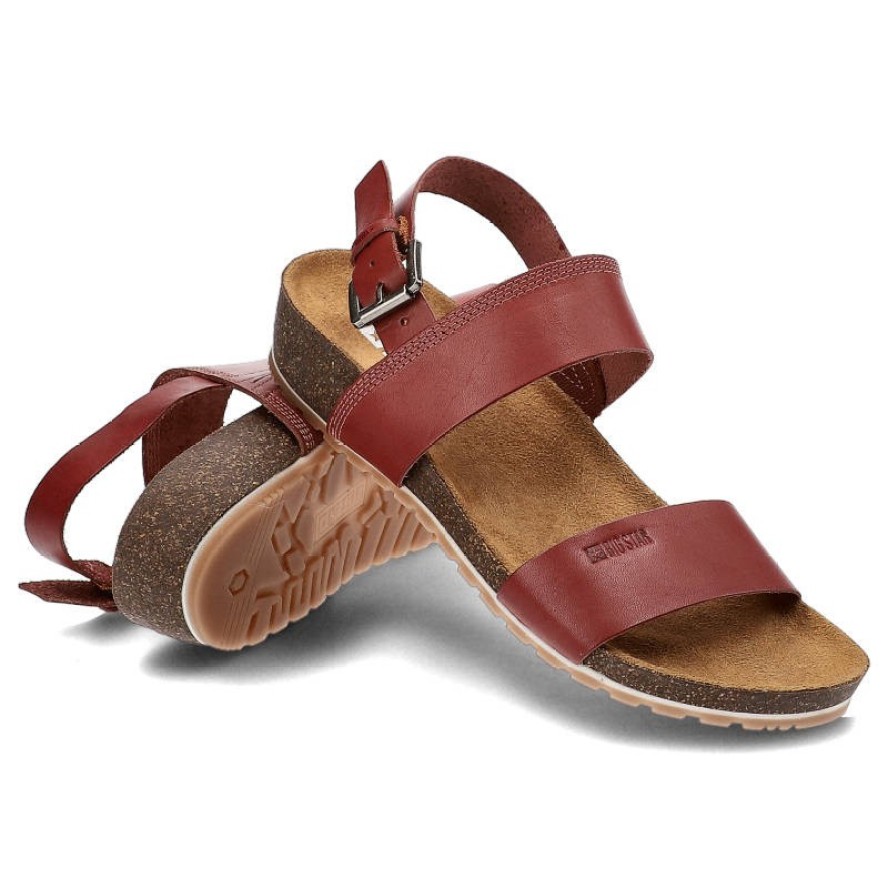 Czerwone Sandały Big Star Wygodne Skórzane Buty Na Lato