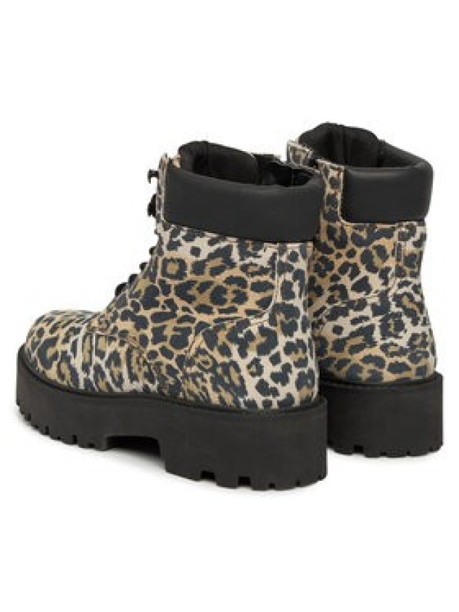 Tommy Jeans Trzewiki Tjw Platform Cheetah Boots EN0EN03140 Brązowy