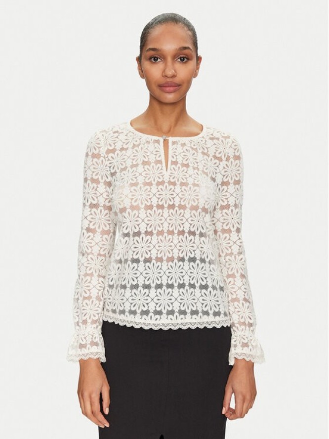 Morgan Bluzka 251-TFLEUR Écru Regular Fit