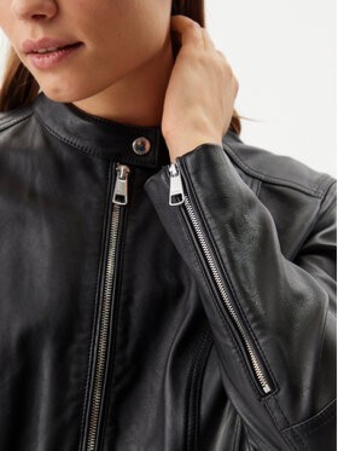 BOSS Kurtka skórzana C_Saleste 50522033 Czarny Regular Fit