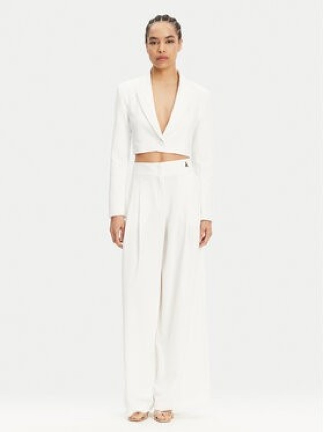 Patrizia Pepe Marynarka 2S1531 A411 Biały Regular Fit