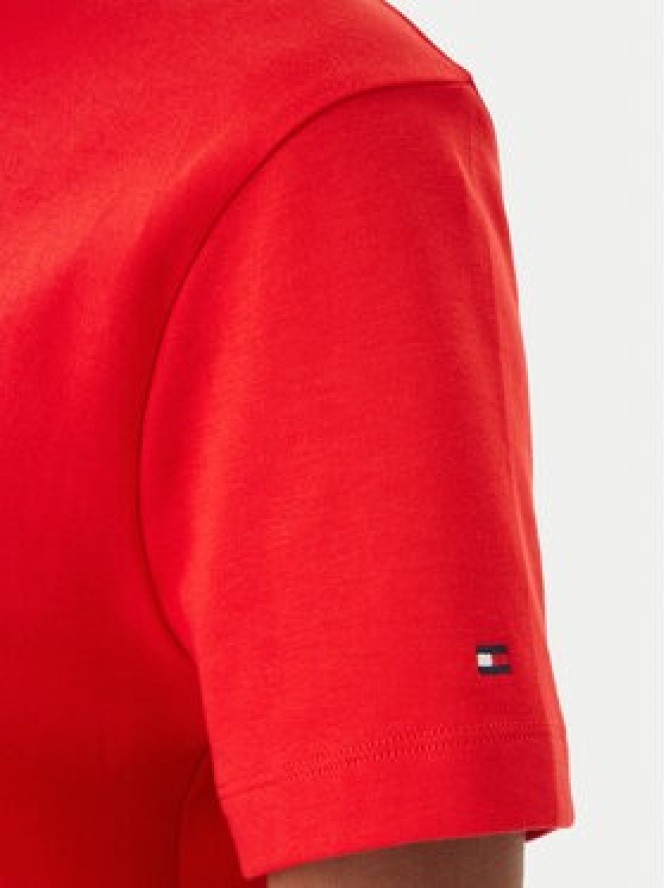 Tommy Hilfiger T-Shirt Logo Interlock WW0WW48707 Czerwony Regular Fit